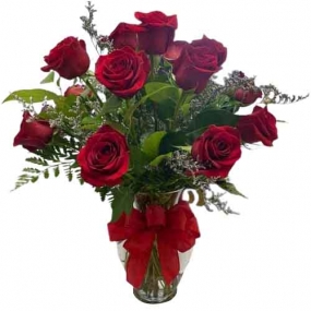 Tokyo Flowers Delivery - Valentines 12 Red Roses Vase