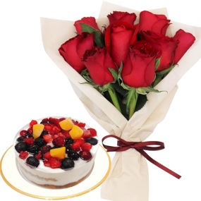 Japan Gift Delivery - Flowers with Cake