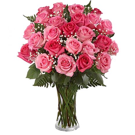 send 12 pink rose in vase to tokyo